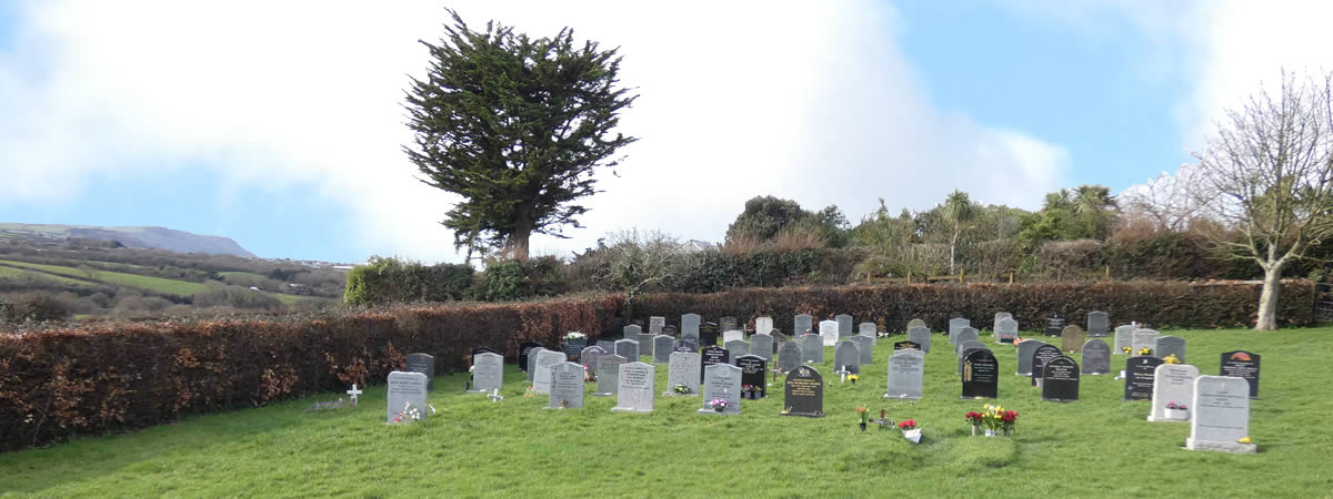 Views over the Marhamchurch Cemetery